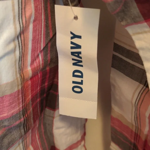 Old Navy Women's Size XXL 16 Plaid Ruffle Hem Shirt Dress New with Tags Flawed - Picture 4 of 12